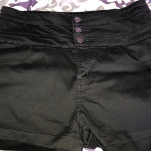 Black high waisted shorts